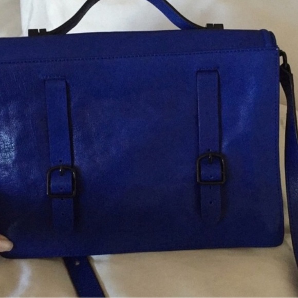 Loeffler Randall Black blue messenger bag satchel - Picture 1 of 6